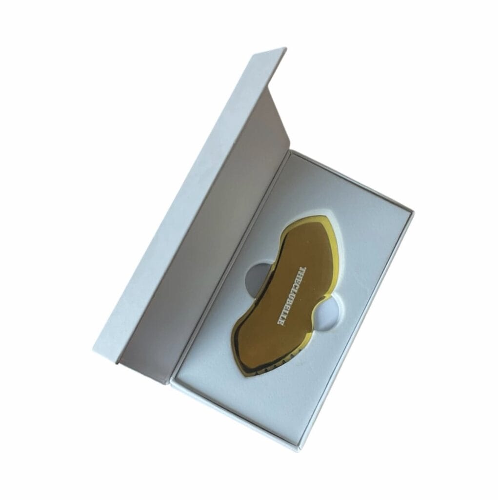 gold electroplated stainless steel gua sha tool clinical grade