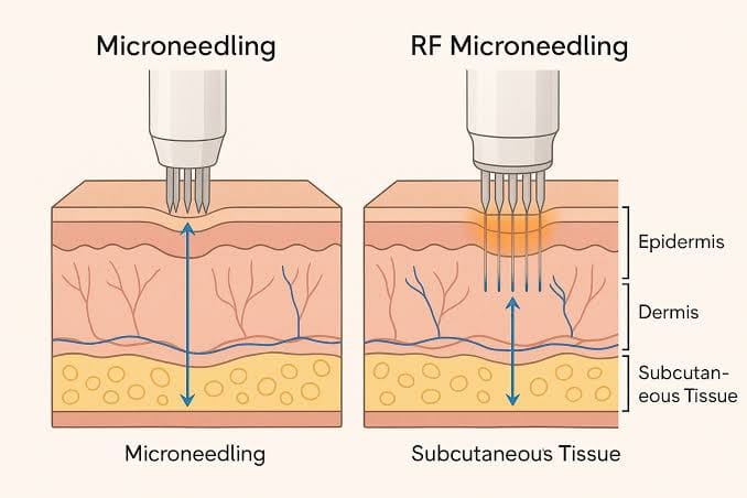 Microneedling vs RF microneedling images (1)